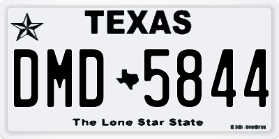 TX license plate DMD5844