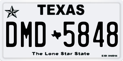 TX license plate DMD5848