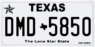 TX license plate DMD5850