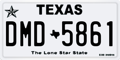 TX license plate DMD5861