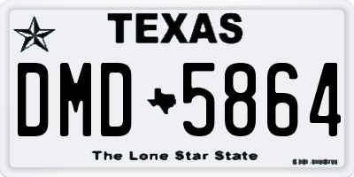 TX license plate DMD5864