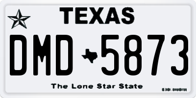TX license plate DMD5873
