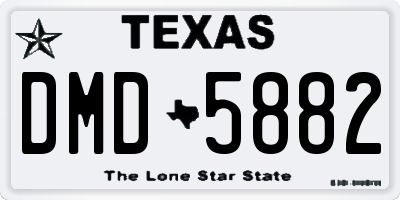 TX license plate DMD5882