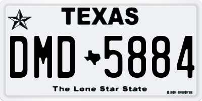 TX license plate DMD5884