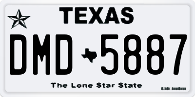 TX license plate DMD5887