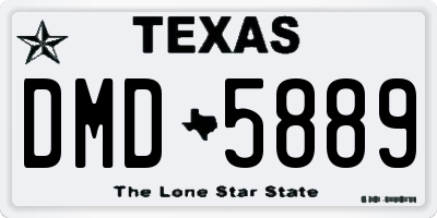 TX license plate DMD5889