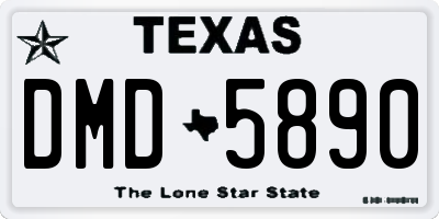 TX license plate DMD5890