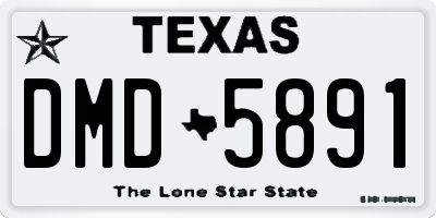 TX license plate DMD5891