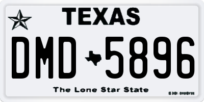 TX license plate DMD5896