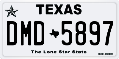 TX license plate DMD5897