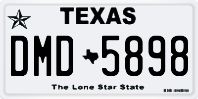 TX license plate DMD5898