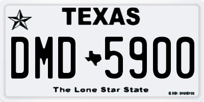 TX license plate DMD5900
