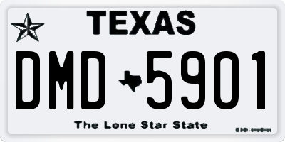 TX license plate DMD5901