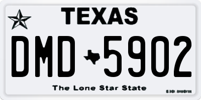 TX license plate DMD5902