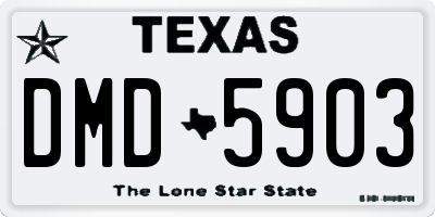 TX license plate DMD5903