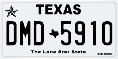 TX license plate DMD5910