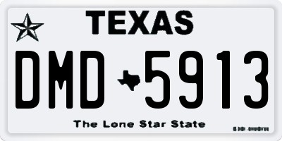 TX license plate DMD5913