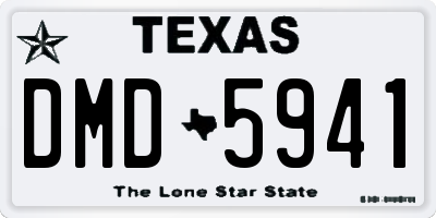 TX license plate DMD5941