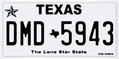 TX license plate DMD5943