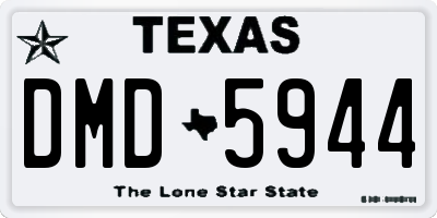 TX license plate DMD5944