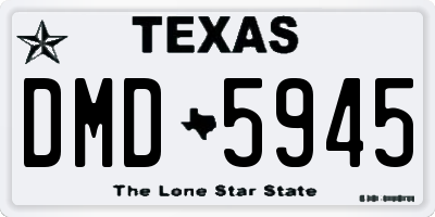 TX license plate DMD5945