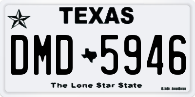 TX license plate DMD5946