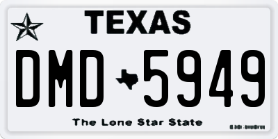 TX license plate DMD5949