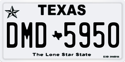 TX license plate DMD5950