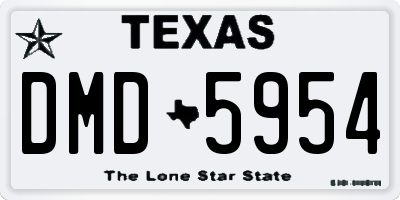 TX license plate DMD5954