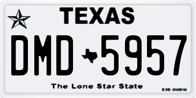 TX license plate DMD5957