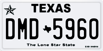 TX license plate DMD5960