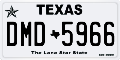 TX license plate DMD5966