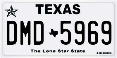 TX license plate DMD5969