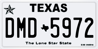 TX license plate DMD5972