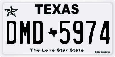 TX license plate DMD5974