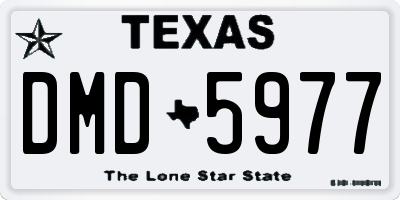 TX license plate DMD5977
