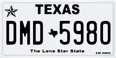 TX license plate DMD5980