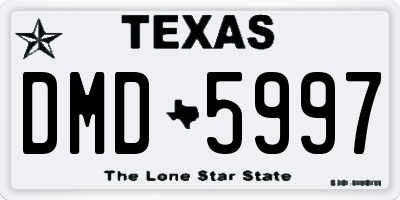 TX license plate DMD5997
