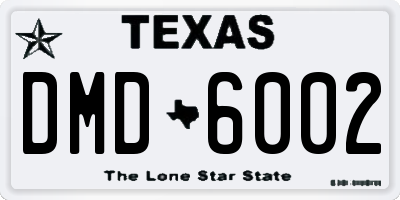 TX license plate DMD6002