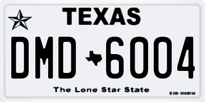 TX license plate DMD6004