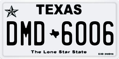 TX license plate DMD6006