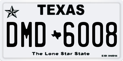 TX license plate DMD6008