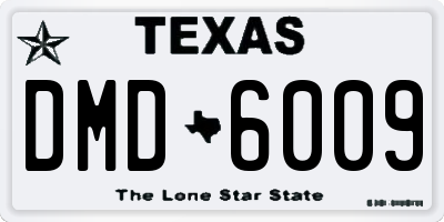 TX license plate DMD6009