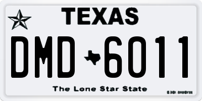 TX license plate DMD6011