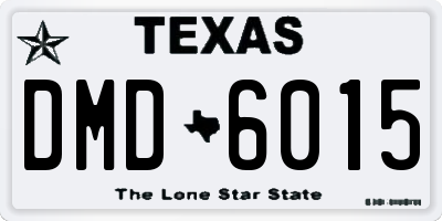 TX license plate DMD6015