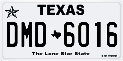 TX license plate DMD6016