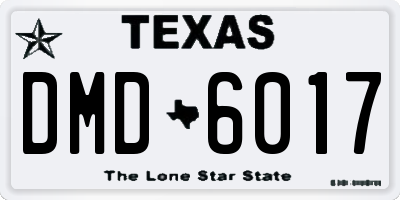 TX license plate DMD6017