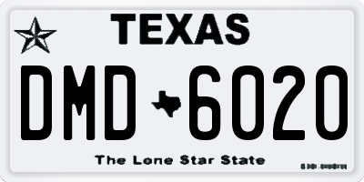 TX license plate DMD6020