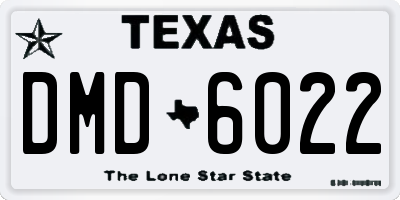 TX license plate DMD6022