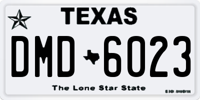 TX license plate DMD6023
